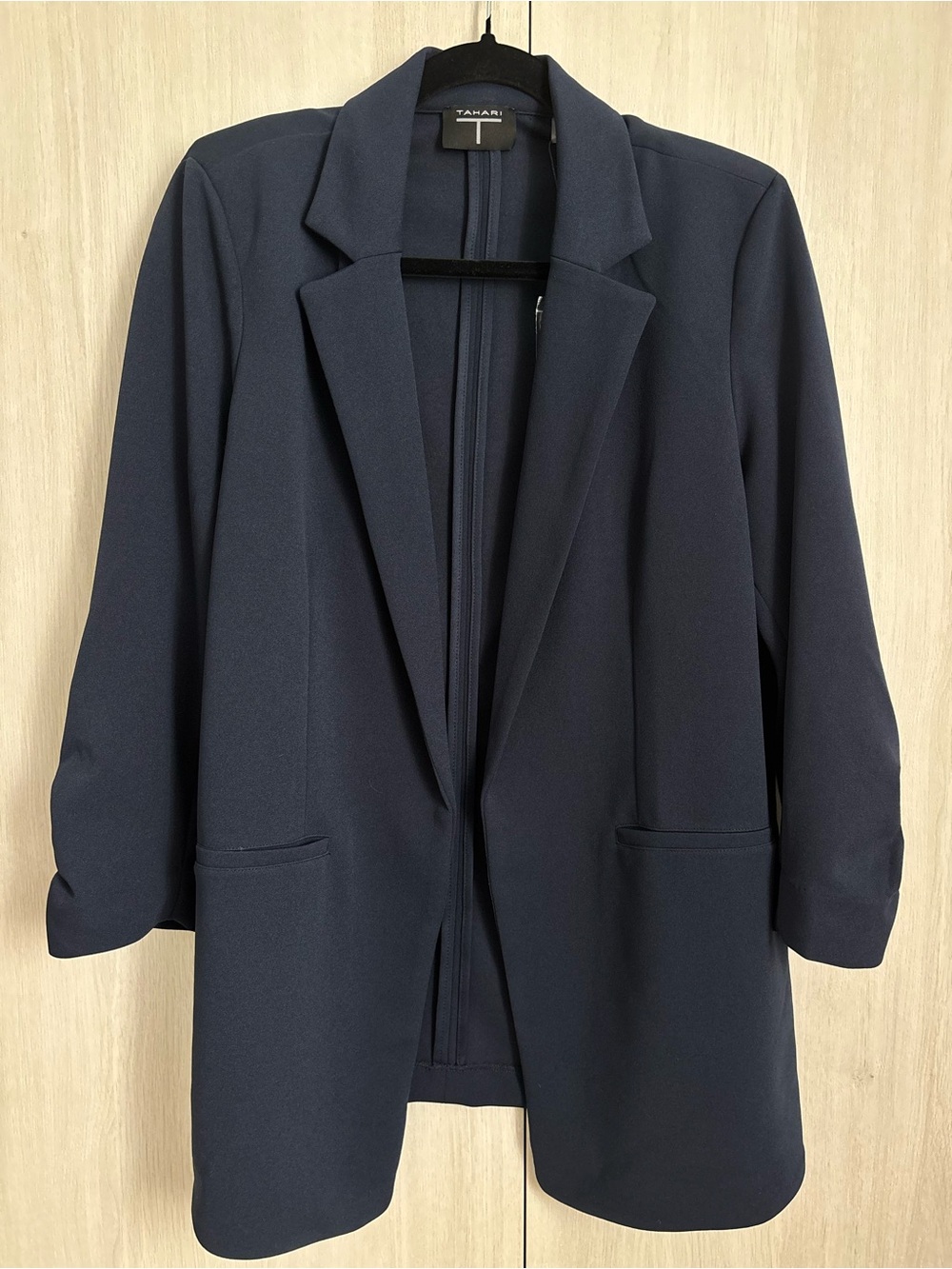 NWT Women's Navy Open-Front Blazer